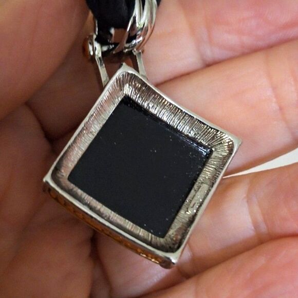 A Park Lane Ladies' Necklace Elegant Evening Black Onyx Two Tone Metal Choker - Picture 10 of 11